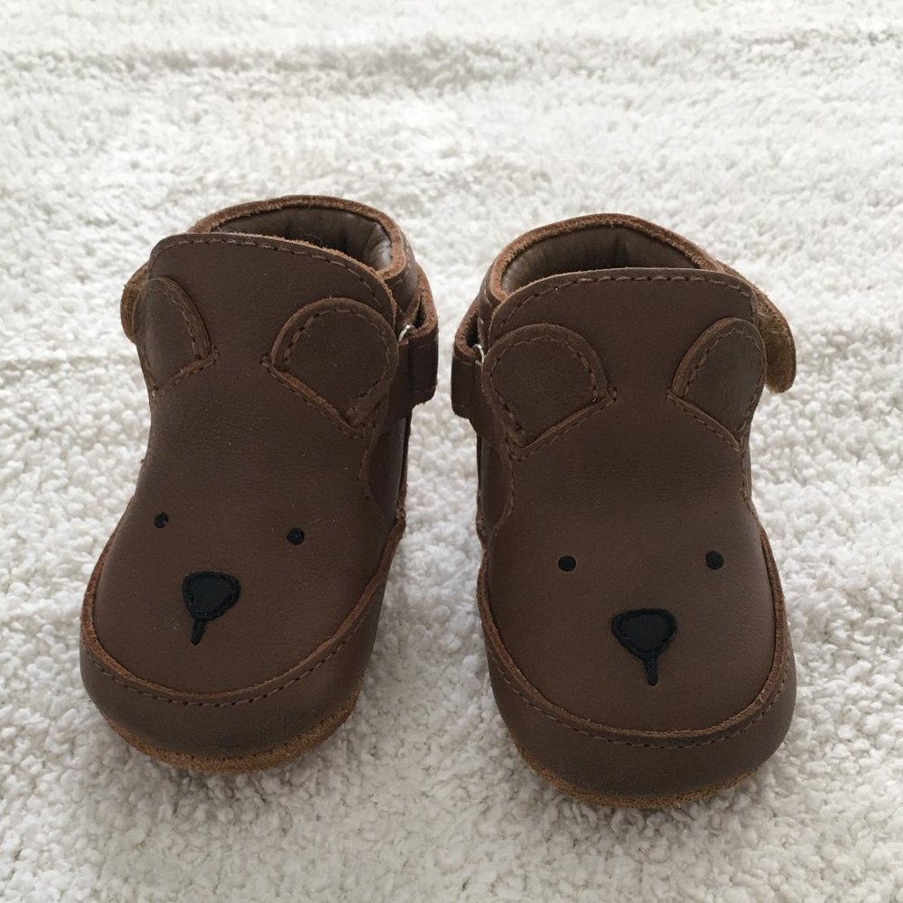 Donsje brown bear leather booties